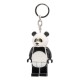Llavero iluminado LEGO Panda Guy en blanco y negro