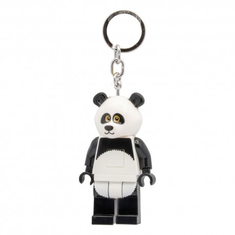 Llavero iluminado LEGO Panda Guy en blanco y negro