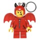 Llavero LEGO Minifigura Little Devil rojo con luces