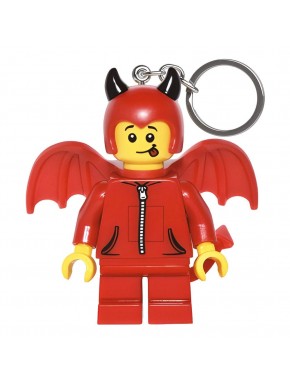 Llavero LEGO Minifigura Little Devil rojo con luces