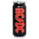 Botella negra con logo AC/DC rojo