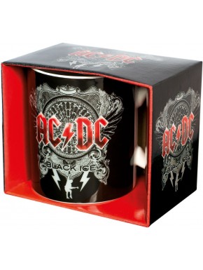 Caneca de cerâmica AC/DC Black Ice em caixa decorativa