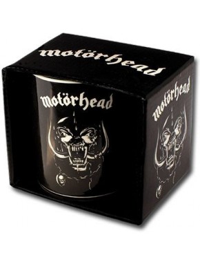 Caneca de porcelana preta com design Motörhead Warpig