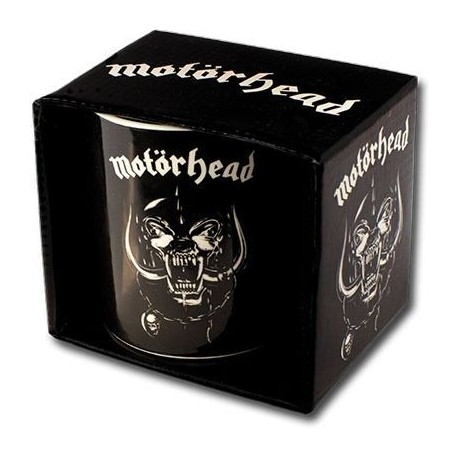 Caneca de porcelana preta com design Motörhead Warpig