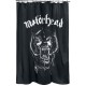 Cortina de ducha negra Motörhead con logo Warpig