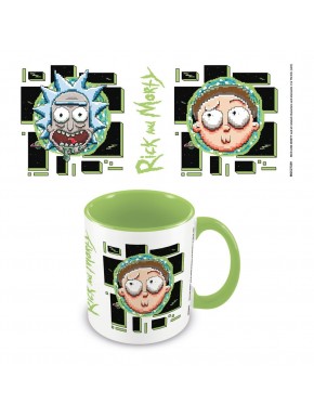 Caneca de cerâmica Rick and Morty design pixelado