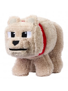 Peluche de Minecraft Dennis el Lobo, 20 cm