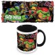 Caneca de cerâmica Tartarugas Ninja Mutant Mayhem com design colorido