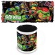 Caneca de cerâmica Tartarugas Ninja Mutant Mayhem com design colorido