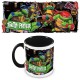 Caneca de cerâmica Tartarugas Ninja Mutant Mayhem com design colorido