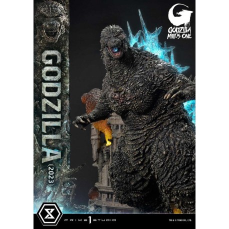 Diorama de Godzilla Minus One com luz e detalhes LED