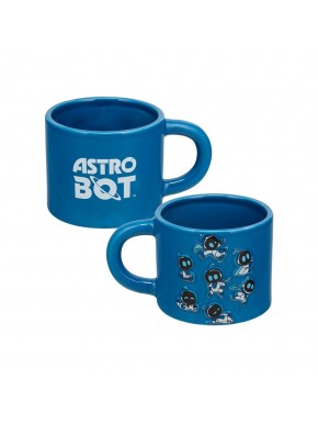 Taza azul con relieve de Astro Bot