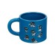 Taza azul con relieve de Astro Bot