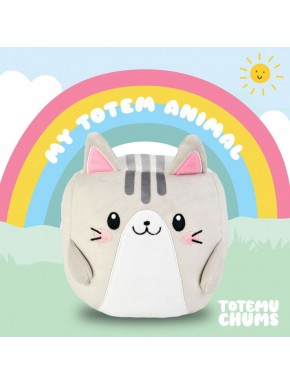 Pelúcia gato Totemu Chums Kawaii de 19 cm