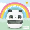 Pelúcia Totemu Chums Panda Kawaii 19 cm, 100% Poliéster