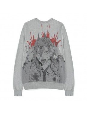 Moletom cinza Chainsaw Man com Power tamanho L