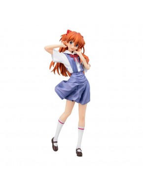 Estátua Asuka Neon Genesis Evangelion 21 cm com uniforme