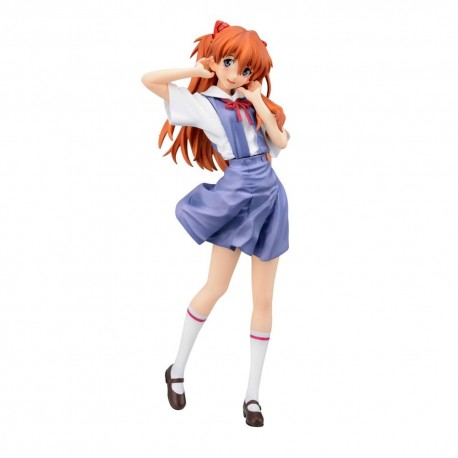 Estátua Asuka Neon Genesis Evangelion 21 cm com uniforme