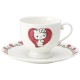 Conjunto de xícara e pires Bone China Hello Kitty