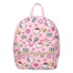 Mochila rosa de Hello Kitty con dibujos y corazones