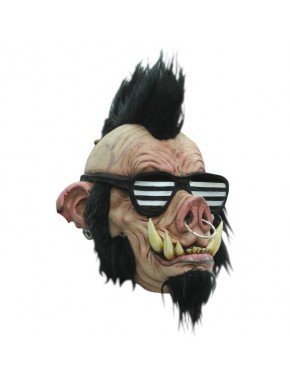 Máscara Animal Jabalí Punk de GHOULISH con gafas y cresta