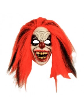 Máscara de payaso rojo GHOULISH con sonrisa espeluznante