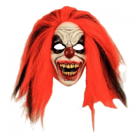 Máscara de payaso rojo GHOULISH con sonrisa espeluznante