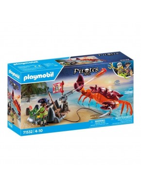 Set de batalla PLAYMOBIL con cangrejo gigante y pirata.