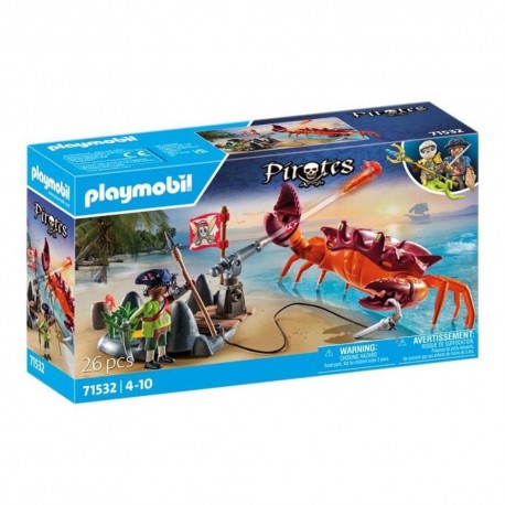 Set de batalla PLAYMOBIL con cangrejo gigante y pirata.