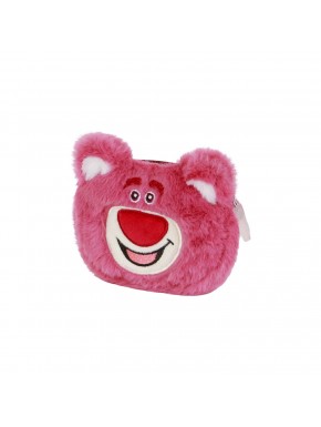 Carteira de pelúcia rosa Lotso com zíper