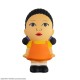 Squishy Young-hee con vestido naranja y coletas