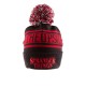 Gorro beanie negro y rojo Stranger Things con pompom