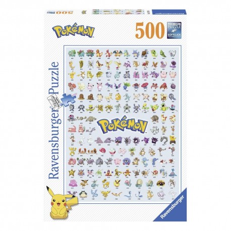 Puzzle Pokémon de 500 peças, licença oficial Ravensburger