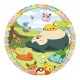 Puzzle rond Pokémon fleuri 500 pièces avec Pikachu et Ronflex