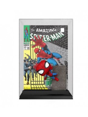 Figurine POP Spider-Man 65 sur couverture de comic de 9 cm