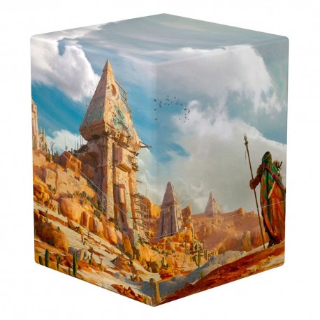 Caja Ultimate Guard con ilustración de ciudad desértica