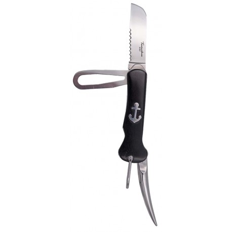 Couteau de maître d'équipage Tramuntana avec manche en ébène
