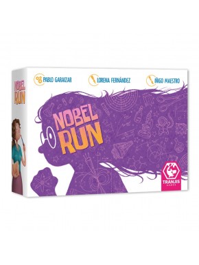 Caja del juego de mesa Nobel Run en español