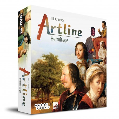 Caixa do jogo de tabuleiro Artline Hermitage em espanhol