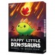 Caja del juego de mesa Happy Little Dinosaurs con un dinosaurio y meteoritos