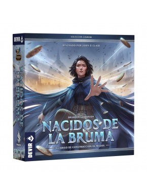 Caja y componentes del juego de mesa Nacidos de la Bruma