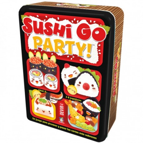 Caja del juego de mesa Sushi Go Party de Devir