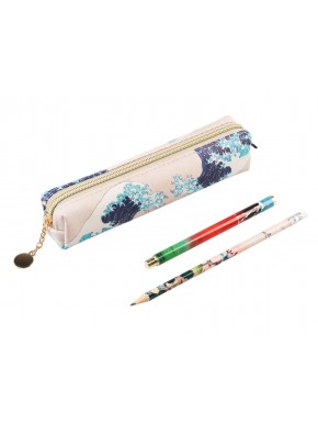 Set de escritura Hokusai con estuche, bolígrafo y lápiz