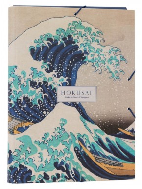 Pasta com design A Grande Onda de Kanagawa de Hokusai