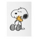 Carnet A5 Snoopy en polaire blanche