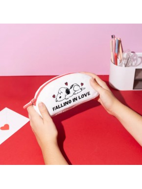 Estuche de felpa blanco Snoopy Falling in Love