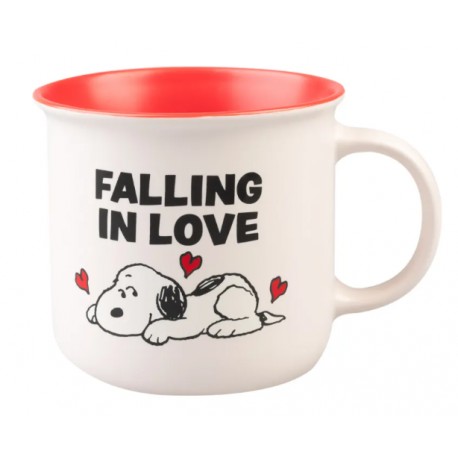 Taza cerámica Snoopy con diseño de amor 350 ml