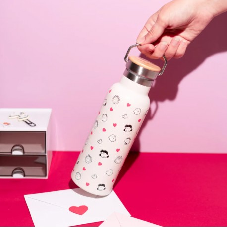Botella metálica de Snoopy con asa y diseño Love Season