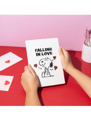Carnet A5 Snoopy avec design Falling in Love
