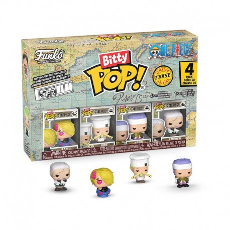 Pack de 4 figuras Bitty POP! One Piece Sanji 2,5 cm
